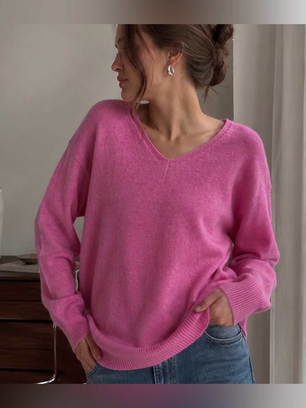 Bianco & Blu Italian Cashmere Blend Sweater Size: XL NWT